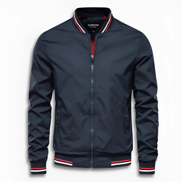Herren Lässige Übergangsjacke mit Wasserabweisender Oberfläche & Stehkragen W&W Mode