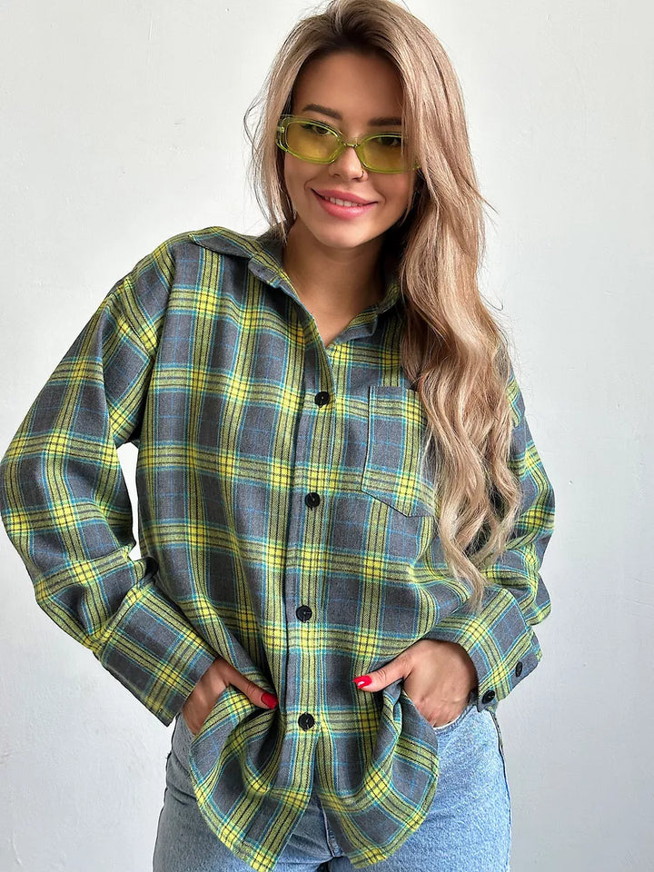 W&W Mode | kariertes Flanellhemd für Frauen