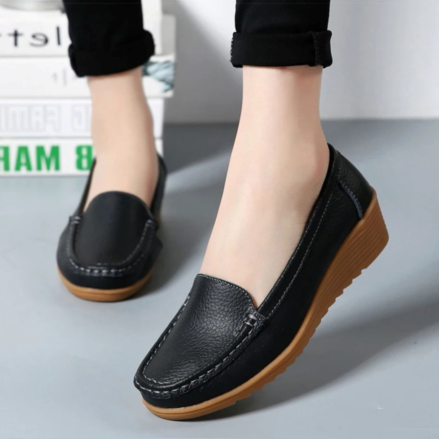 WW – Damen-Slipper im Mokassin-Slip-on-Stil