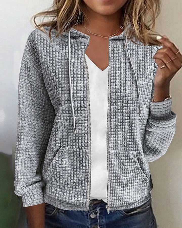 W&W Mode | Modisches Sweatshirt Mit Kapuze Und Taschen Für Frauen