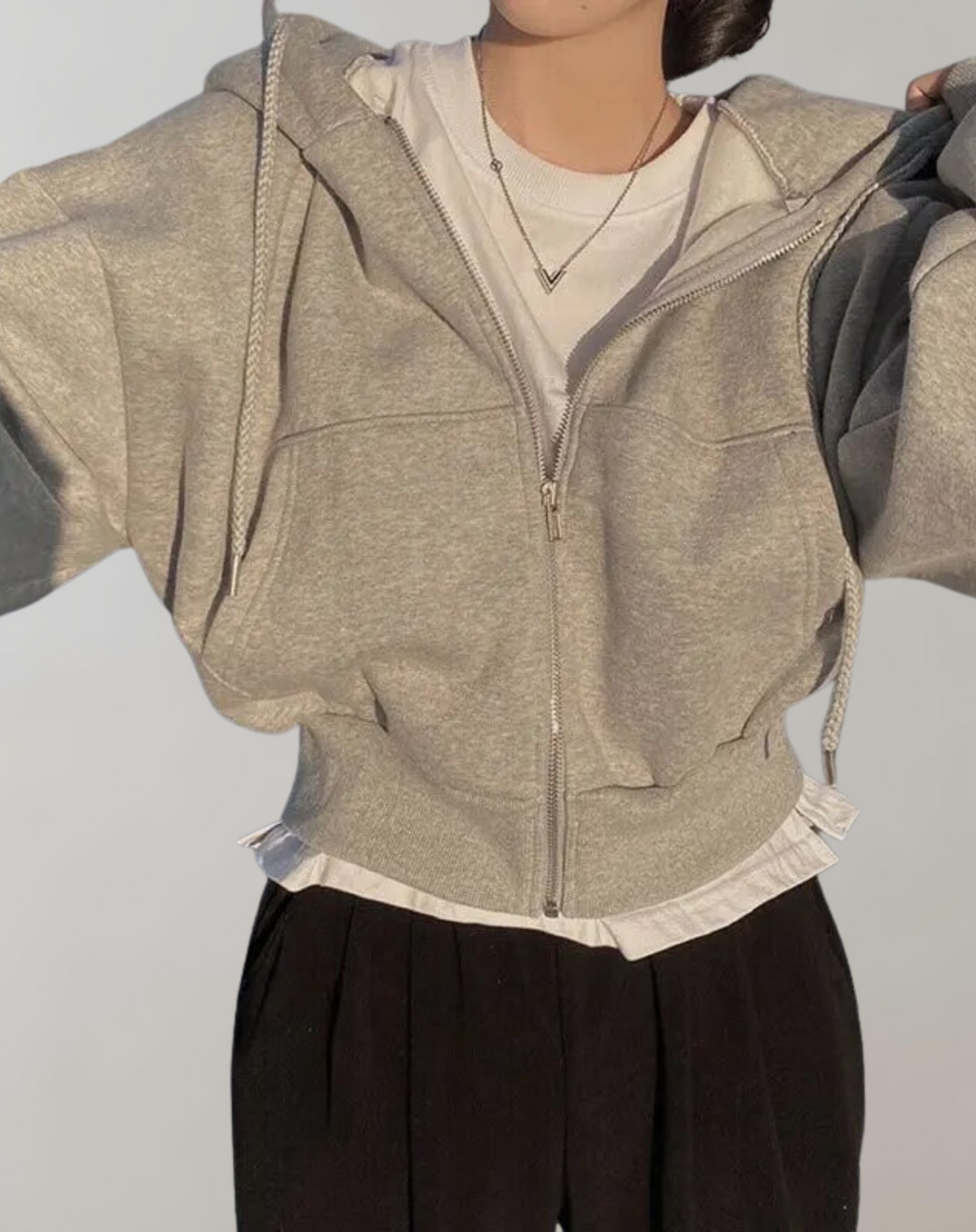 W&W Mode - Frauen Solid Hooded Sweatshirt