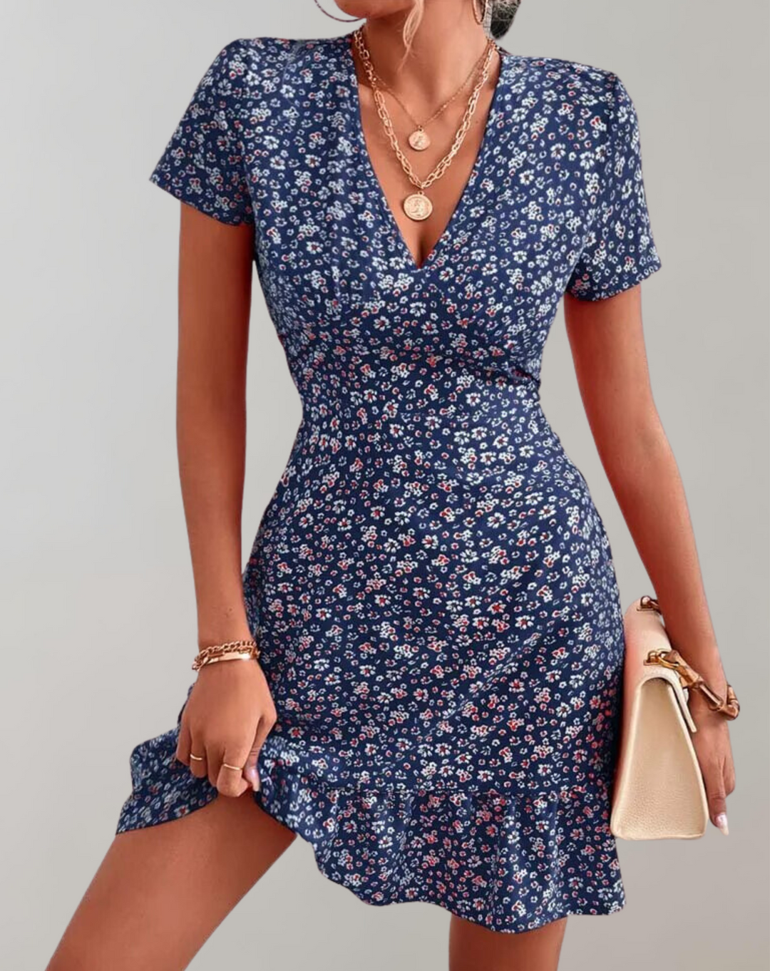 W&W Mode - Sommer kurz Boho Kleid Frauen