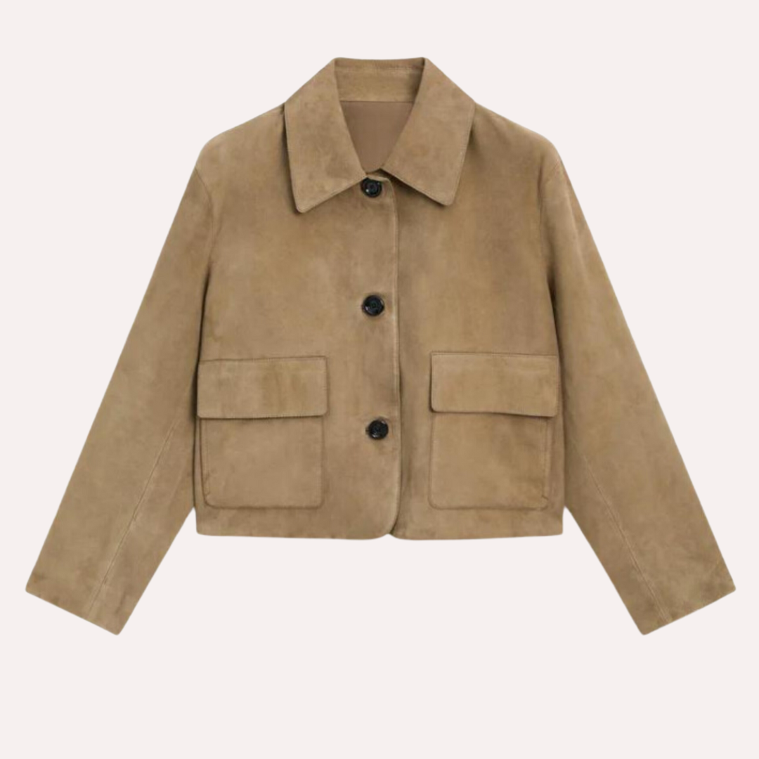 W&W Mode | Beige Lederjacke