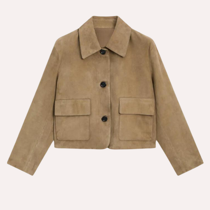 W&W Mode | Beige Lederjacke