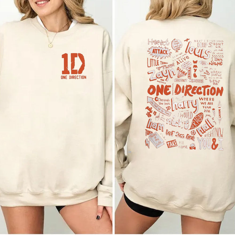 WW | One Direction Crewneck Hoodie Alle Alben
