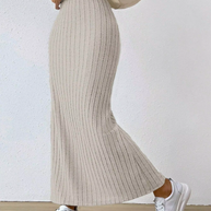 WW | Langer Strickrock mit Hoher Taille