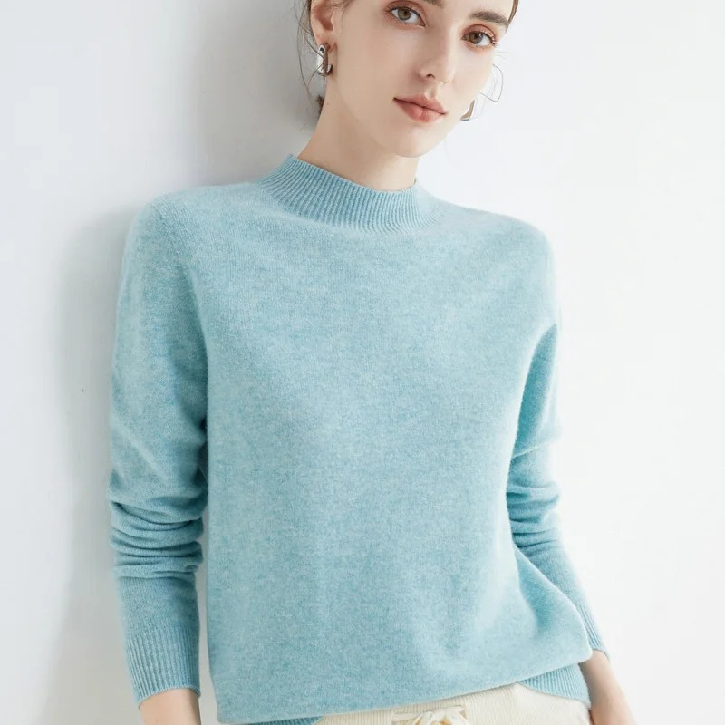 WW | Cashmere Pullover Damen Rundhals Weicher und Leichter Strickpullover