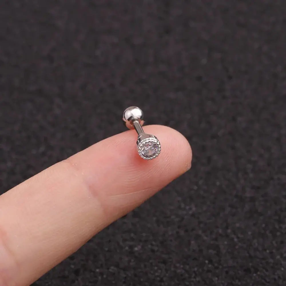 WW | Blum Kreuz Tragus Piercing Ohrringe