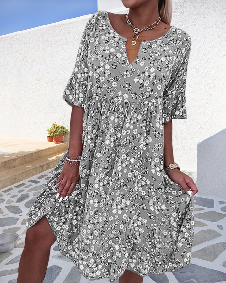 W&W Mode | Damen Sommerkleid Mit Blumenmuster Trendy Damenkleid