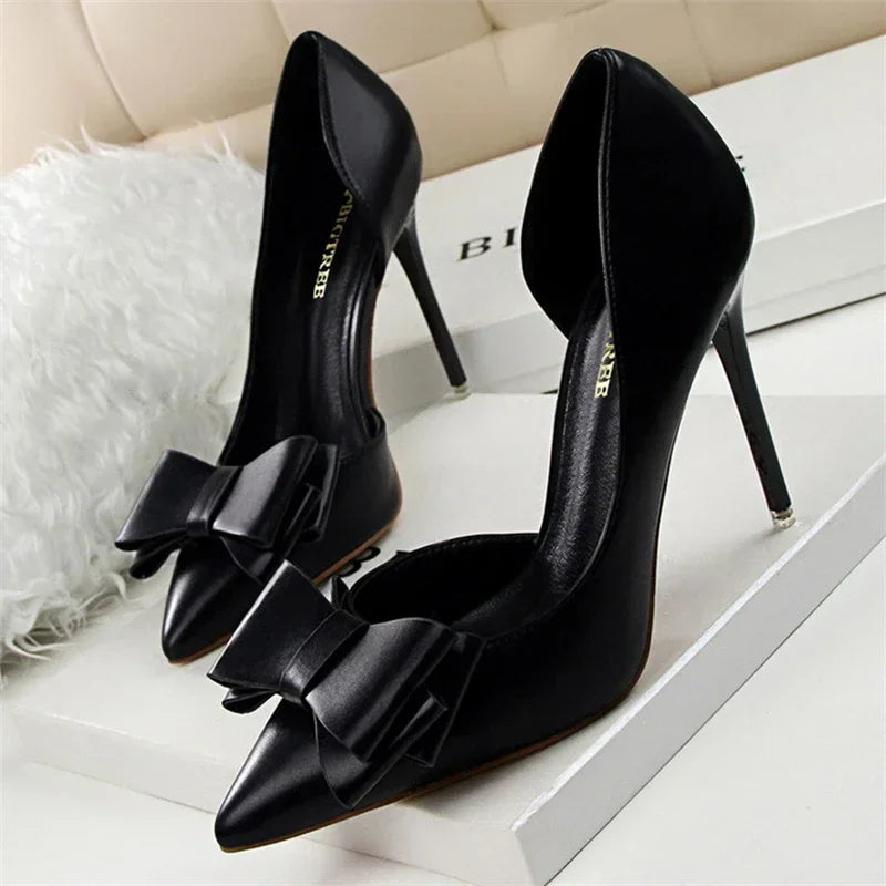 WW | Damen Pumps Mit Schleifendetail Elegante Frauenabsätze