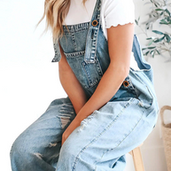 WW | Damen Lockere Denim Overall Komfortabel & Stilvoll