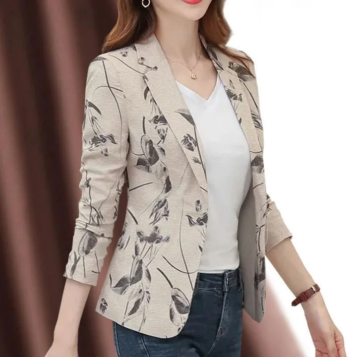W&W Mode | Damen Blazer mit Blumenmuster Perfekt für Frühling und Sommer