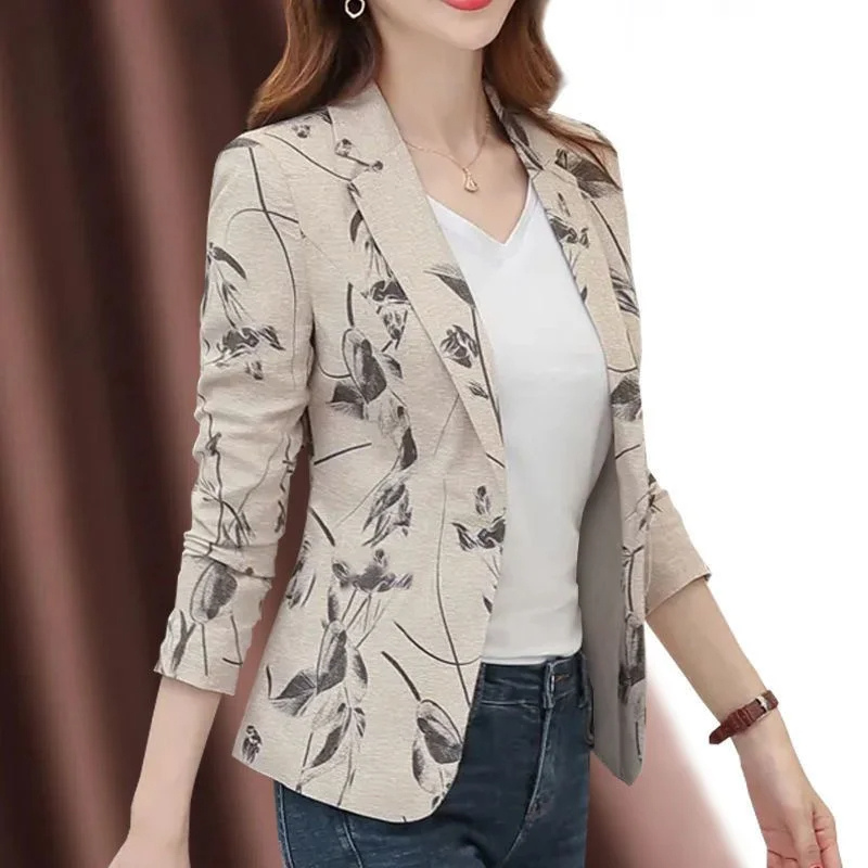 WW | Damen Blazer mit Blumenmuster Perfekt für Frühling und Sommer