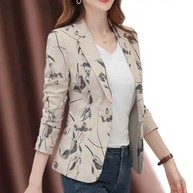 WW | Damen Blazer mit Blumenmuster Perfekt für Frühling und Sommer