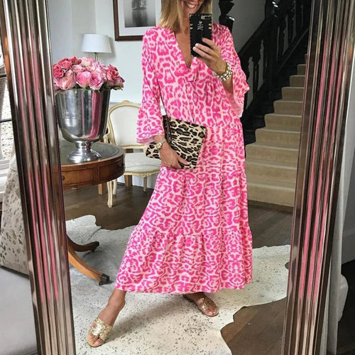 W&W Mode Stilvolles Sommerkleid mit Leopardenmuster