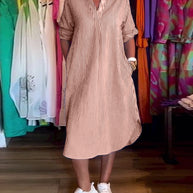 WW | Gestreiftes Hemdkleid In Lässiger Passform