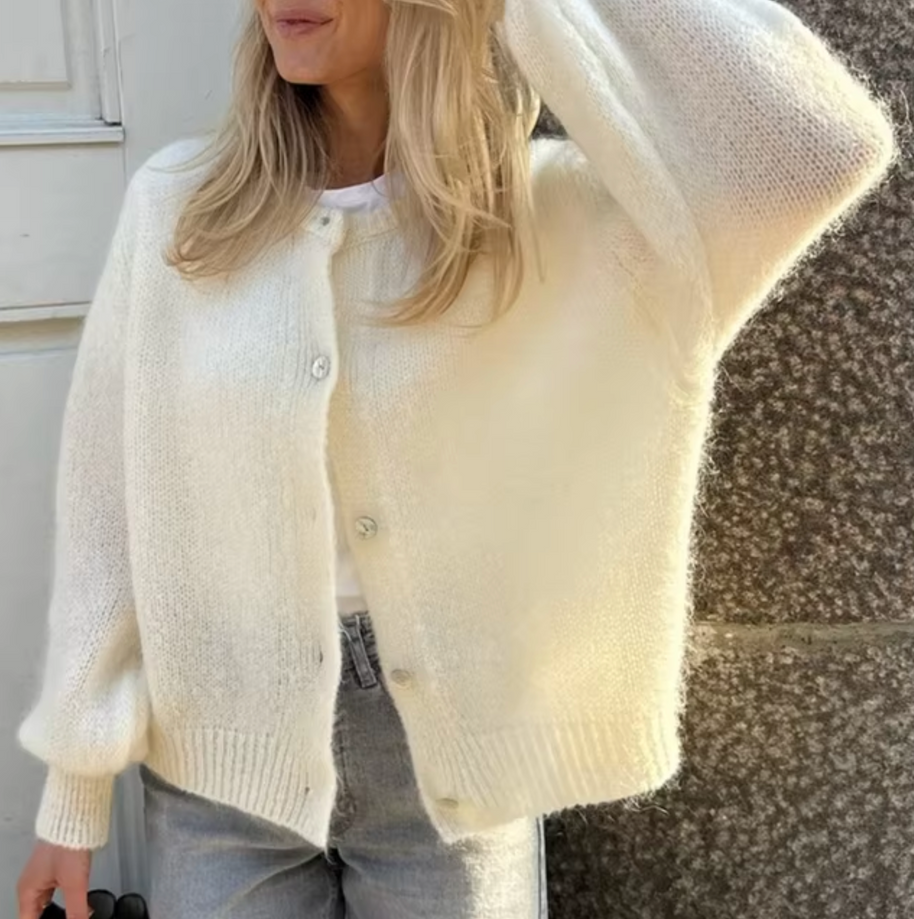 WW – Gebreid vest met knoopsluiting