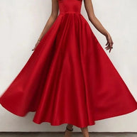 WW | elegantes Midi-Kleid mit Spaghettiträgern für besondere Anlässe