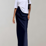 WW - Elegante Satin Schwarz Trompete