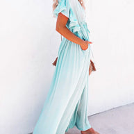WW | Stilvolles Maxikleid mit Flatterärmeln für Frauen