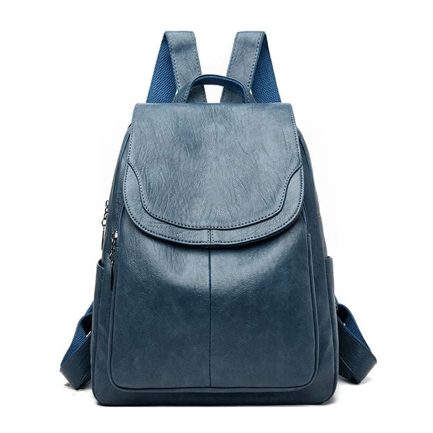WW | Diebstahlsicherer Lederrucksack Für Stilvolle Frauen