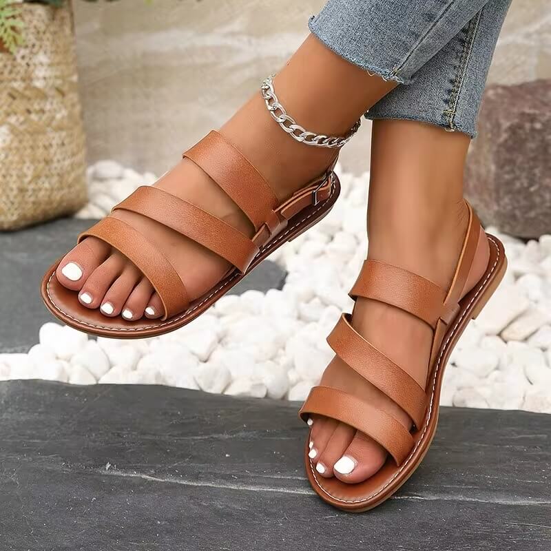W&W Mode | Bequeme Sommer Sandale Mit Knöchelriemen Für Frauen