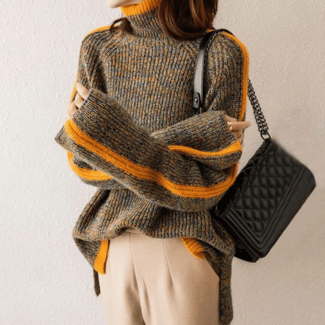 WW | Ravelyn Melange-Strick-Rollkragenpullover