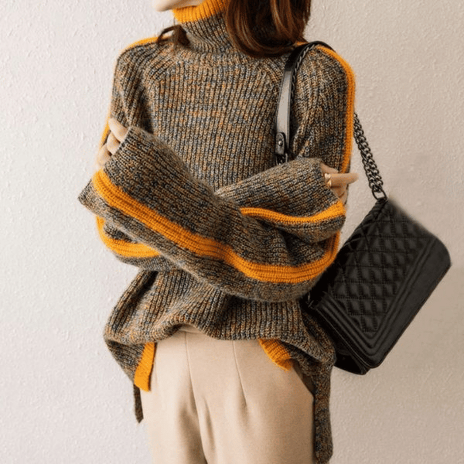 WW | Ravelyn Melange-Strick-Rollkragenpullover