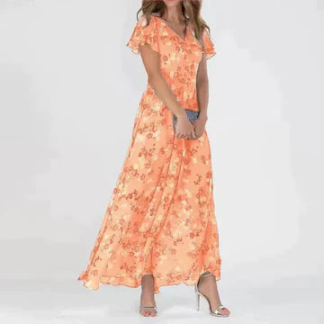 WW | Langes Sommerkleid mit Blumenmuster