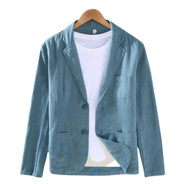 WW | Herren Eleganter Italienischer Leinenblazer Charmante Jacke Für Männer