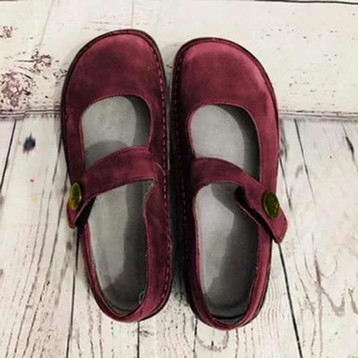 W&W Mode | Damen Weinlese Einstiegs Sandalen Frauen Schuhe Aus Wildleder