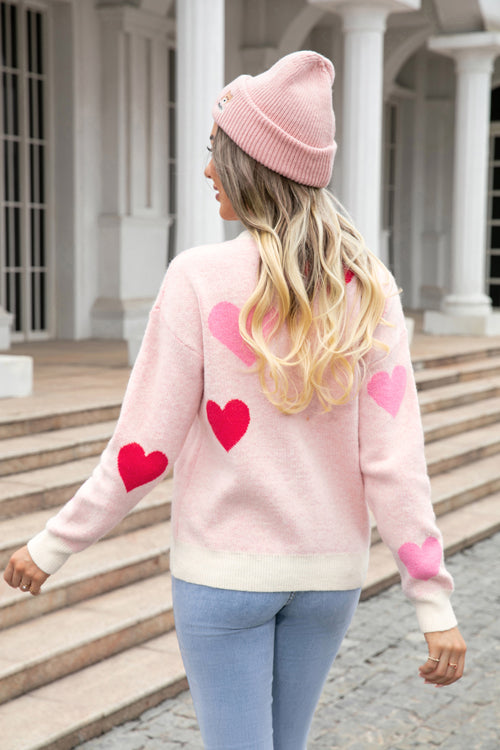WW | Just Believe Heart Langarm Strickpullover