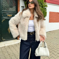 WW | Flauschige Pelzjacke Für Winter