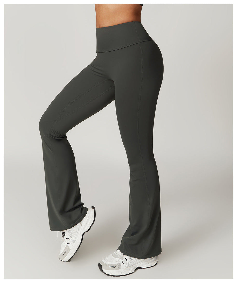 WW | Stylische Fitness Hohe Taille Flare Yoga-Hose