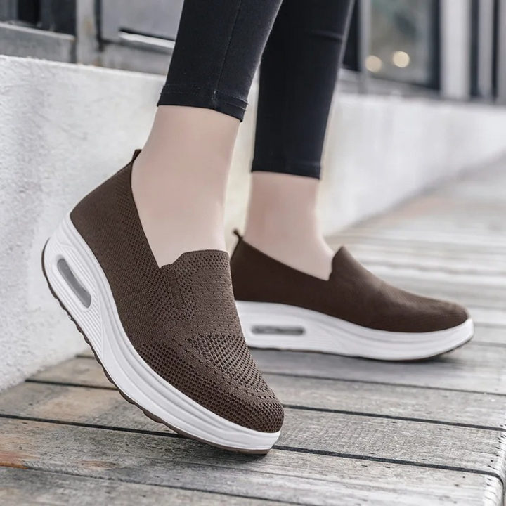 W&W Mode – Luftgepolsterte, atmungsaktive, einfarbige Damen-Slipper