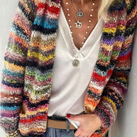WW | Bunt bedruckte Strickjacke für Damen