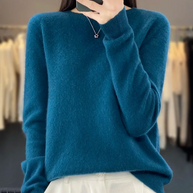 WW | Kaschmir Pullover Damen Runder Ausschnitt Weicher und Eleganter Strickpullover