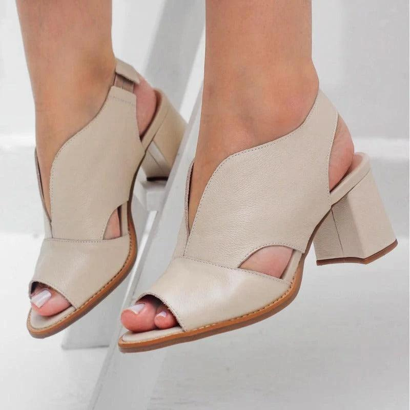 Damen-Sandalen aus echtem Leder für Alltag und Freizeit