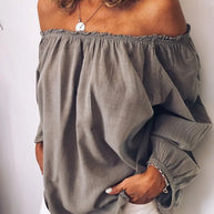 WW | Off Shoulder Bluse Mit Eleganten Ballonärmeln