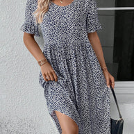 Elegantes Blumen-Midikleid für Frauen