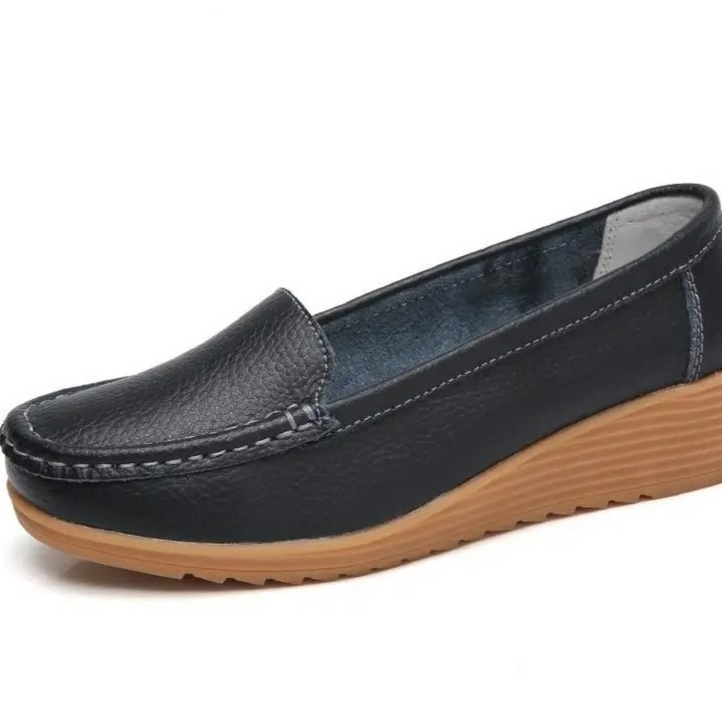 WW | Draht Gewebte Flache Sohle Leder Damen Slipper