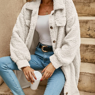 WW | Teddyjacke - bequeme lange Damenjacke
