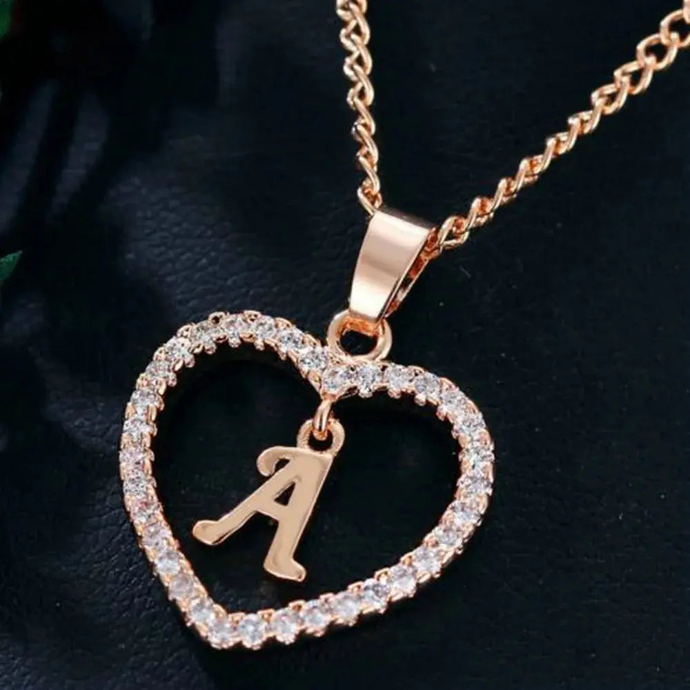 WW | Buchstaben Zirkon Liebe Kette Schmuck Anhänger