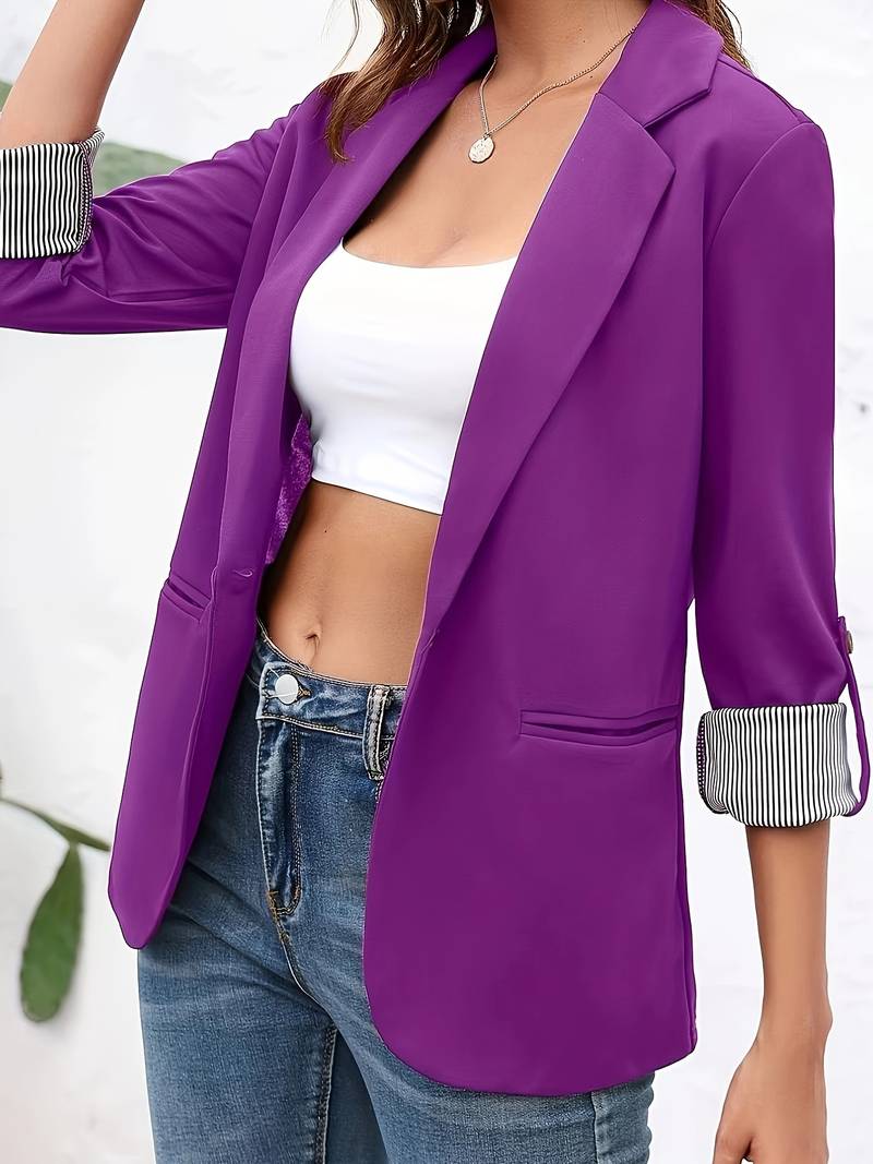 W&W Mode | Casual Blazer mit Offener Vorderseite für Damen | Stilvoll und Bequem