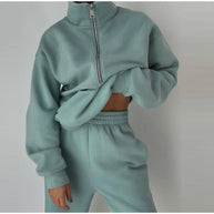 WW | teiliges sportliches Set - trendige Damen Sweatjacke mit Jogginghose