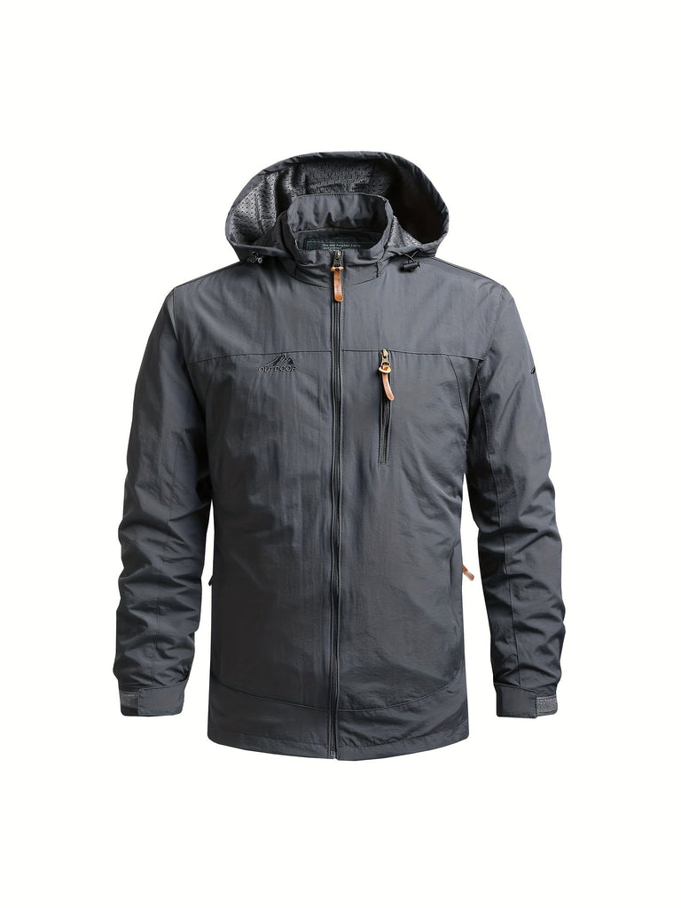 WW | Herren Windbreaker Mit Abnehmbarer Kapuze