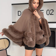 WW | Oversize-Fellcape-Mantel für Damen