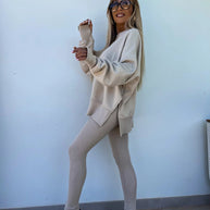 WW | Damenanzug Im Lockeren Stil Mit Langen Ärmeln – Winterset