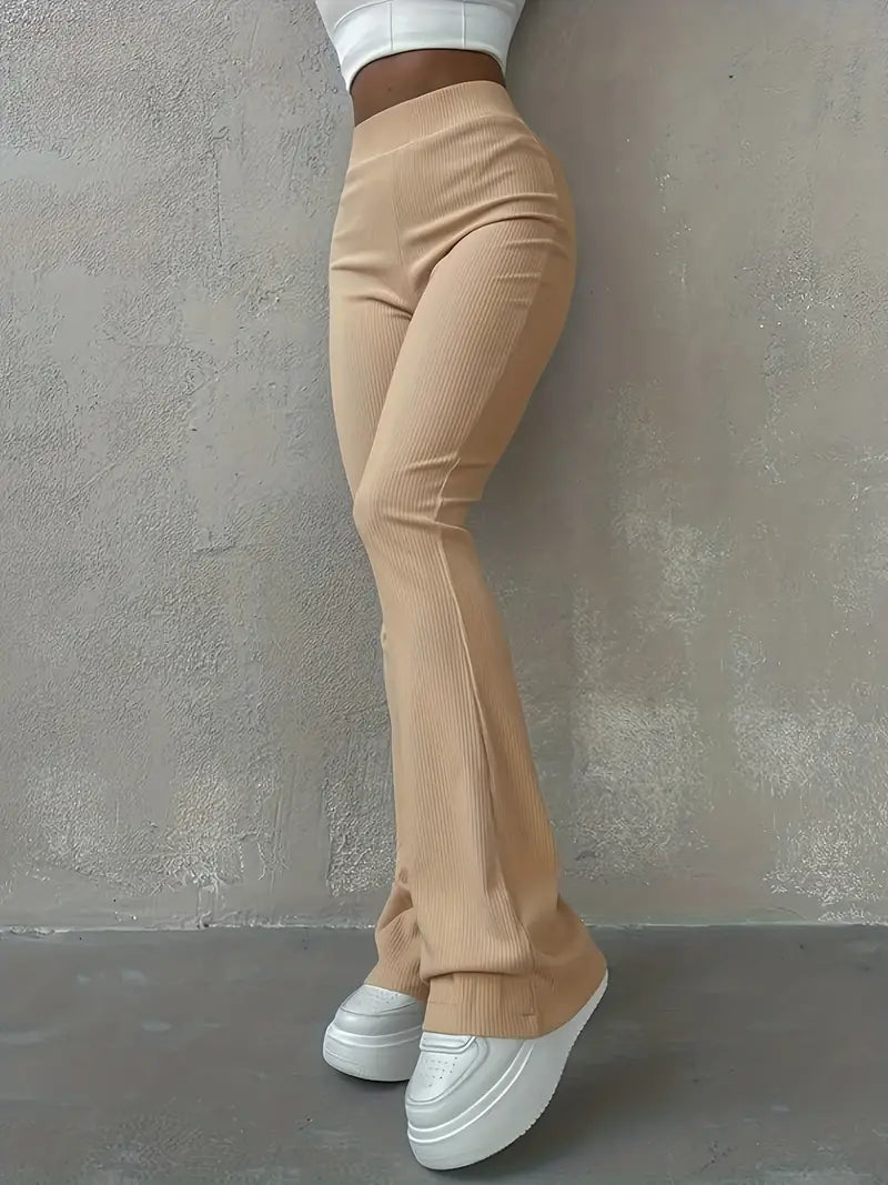 W&W Mode | Taille Ribcord Schlaghose - Trendy Damen Alltagshose