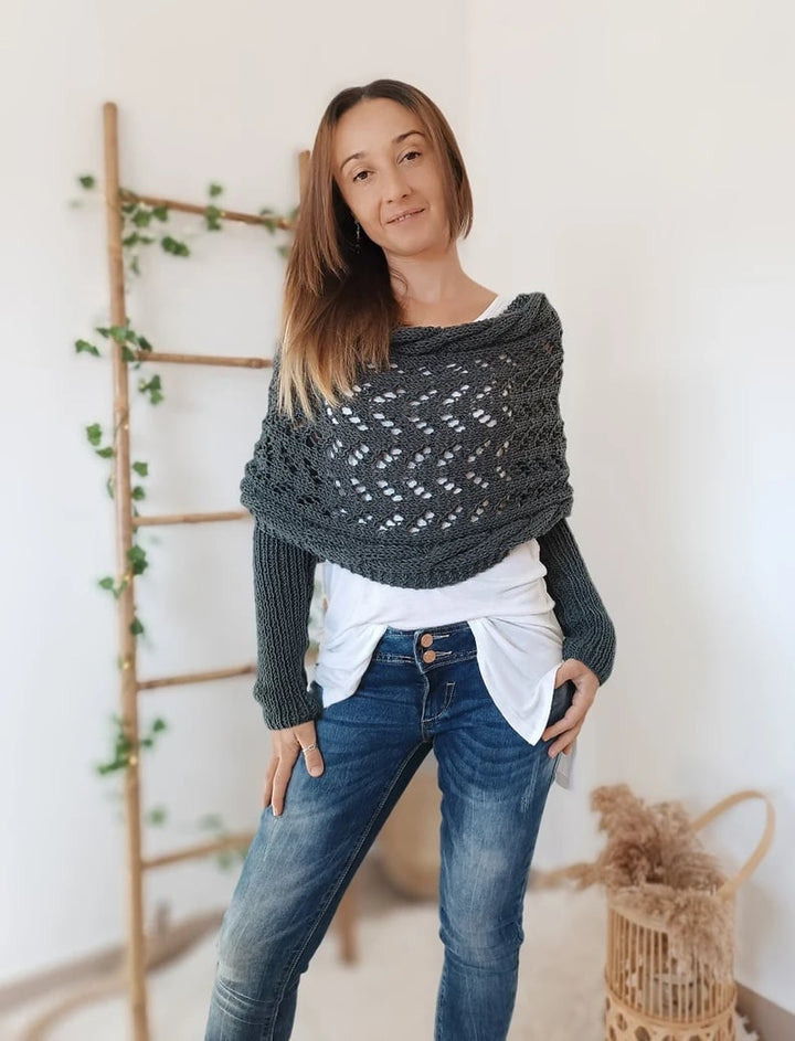 W&W Mode | Schal - eleganter Damen gewebter Überwurf